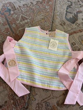 The Beaufort Bonnet Company Seersucker Tie Side Top size 3T NEW WITH TAGS